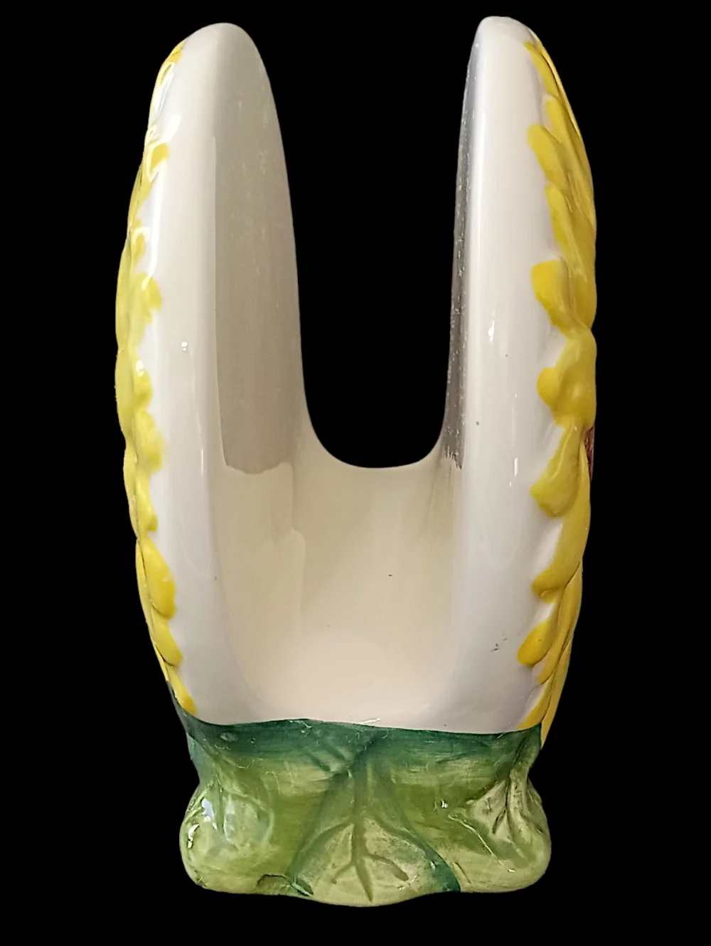 Vintage Sunflower Napkin Holder Ceramic‎ Letter Holder Farmhouse Kitsch Cottage